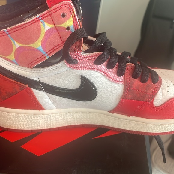 Authentic Nike Jordan 1 Spider-Verse high tops. main image 5